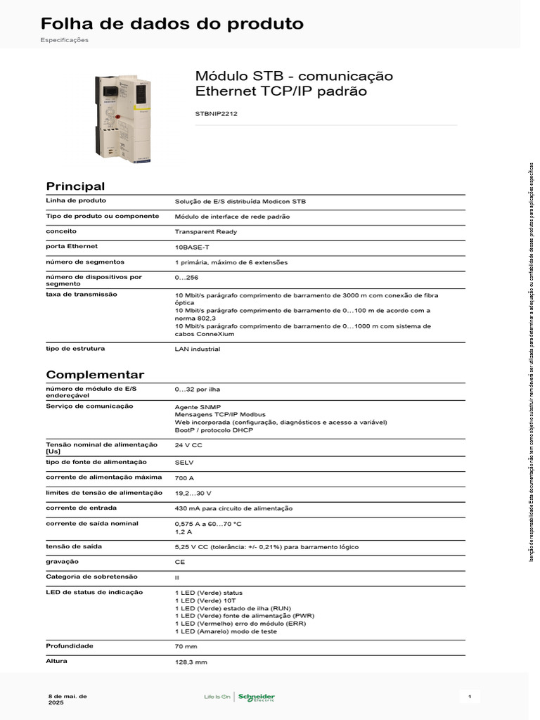 Módulo STB: Interface Ethernet TCP/IP | PDF | Ethernet | Rede de ...