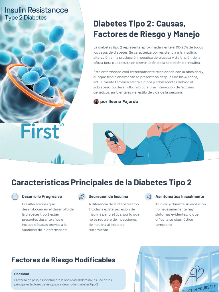 Diabetes Tipo 2 Causas Factores de Riesgo y Manejo | PDF | Insulina ...