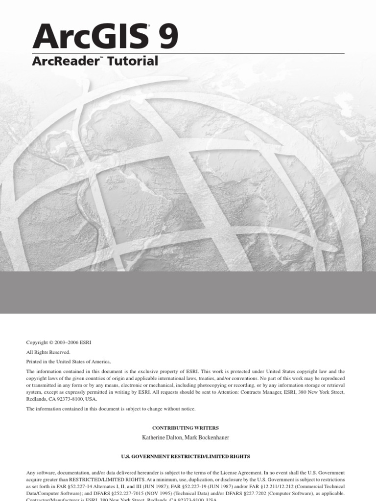 ArcReader Tutorial | PDF | Esri | Arc Gis