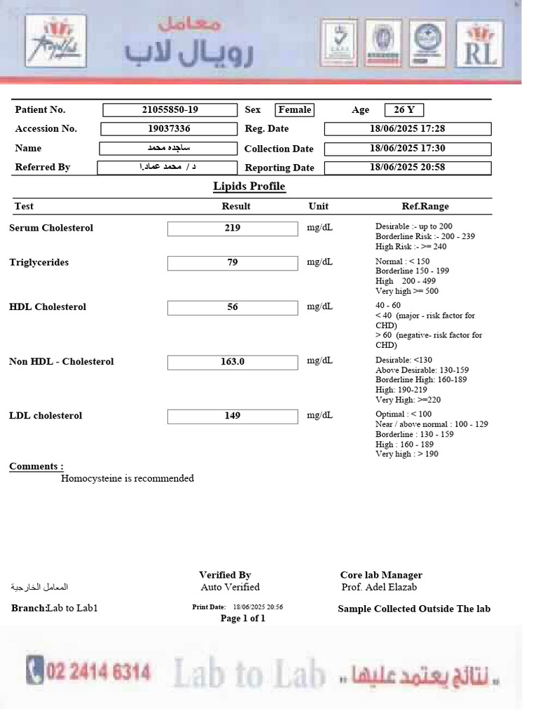 362 1881 3 19000023177245 180625205820 Lipids Profile | PDF ...
