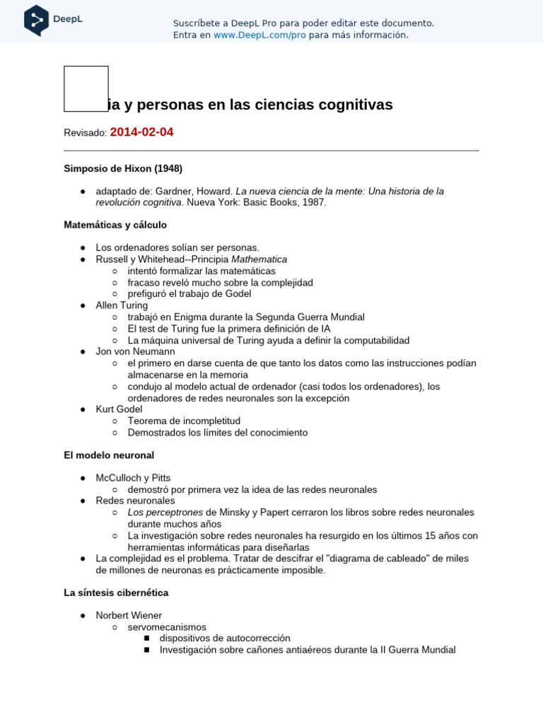 TRANSHistory and People in Cognitive Science | PDF | Behaviorismo ...