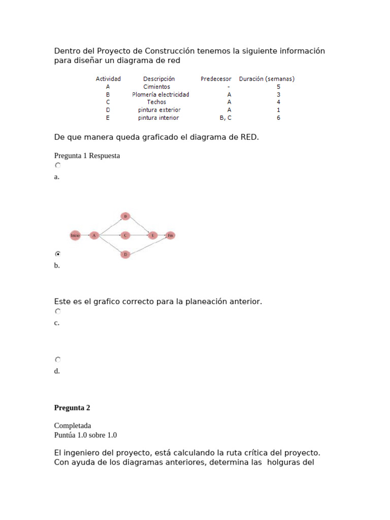 Diagrama de Red en Proyectos de Construcción | PDF