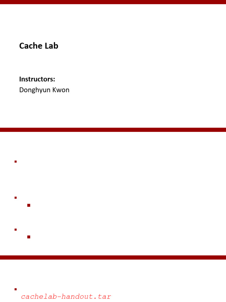 HW4 CacheLab | PDF | Cpu Cache | Cache (Computing)