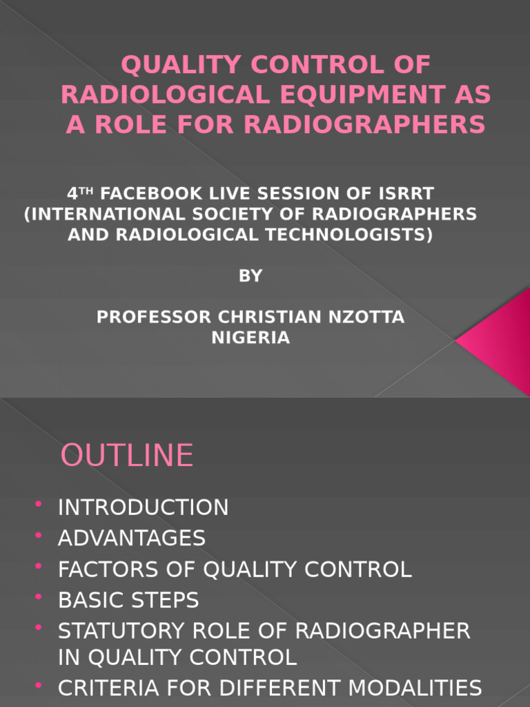 Radiological Equipment Quality Control | PDF | Radiology | Radiography