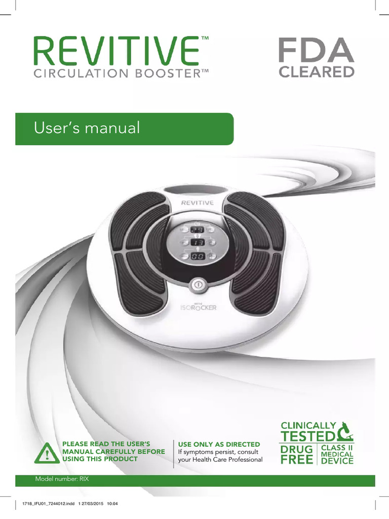 Revitive Circulation Booster Manual | PDF
