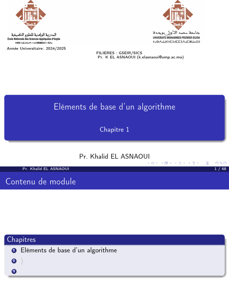 Éléments de base d'un algorithme | PDF | Structure de contrôle ...