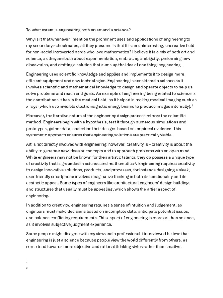 Immersive Science Essay | PDF | Science | Creativity