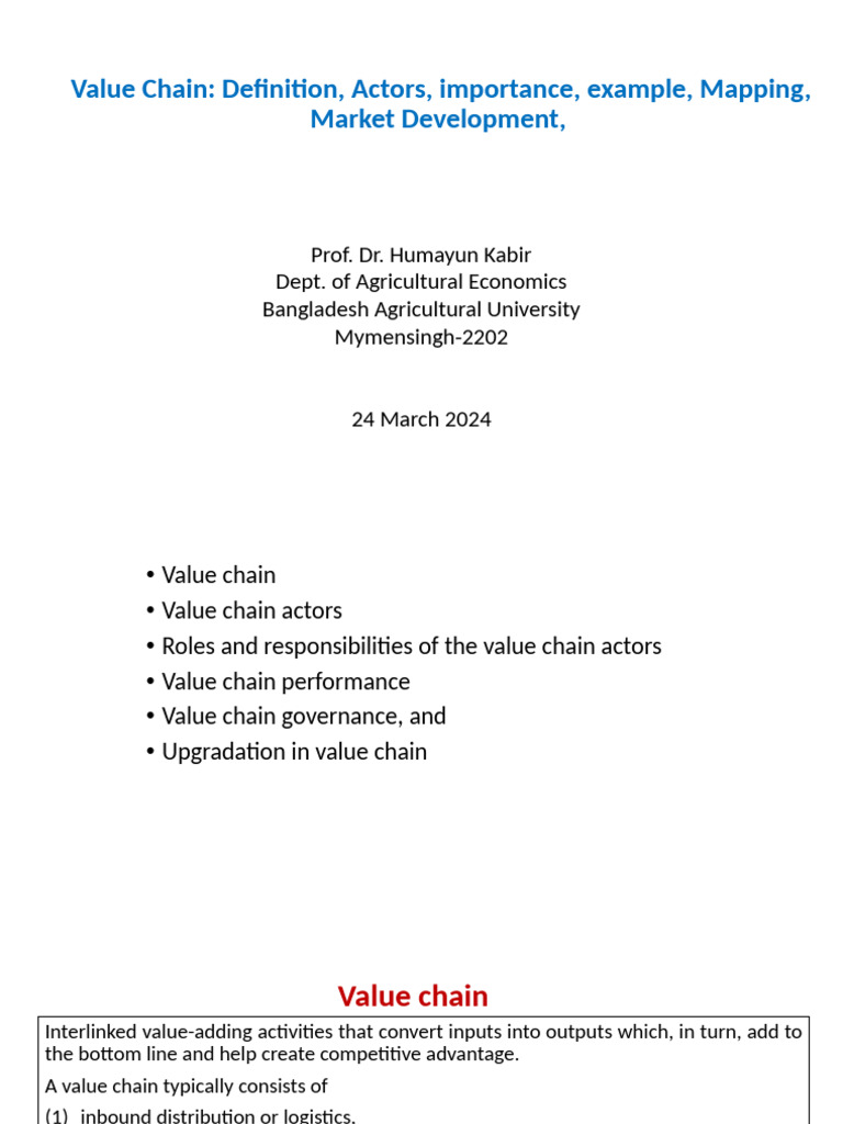 Understanding Value Chain Dynamics | PDF | Value Chain | Economies