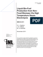 Liquid Bio-Fuel Production From Non-Food Biomass Via High Temperature Steam Electrolysis