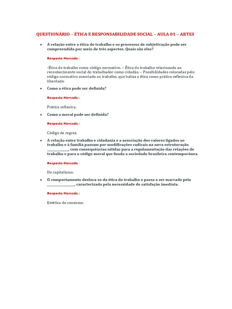 Ética e Responsabilidade Social Empresarial | PDF | Direitos Humanos ...