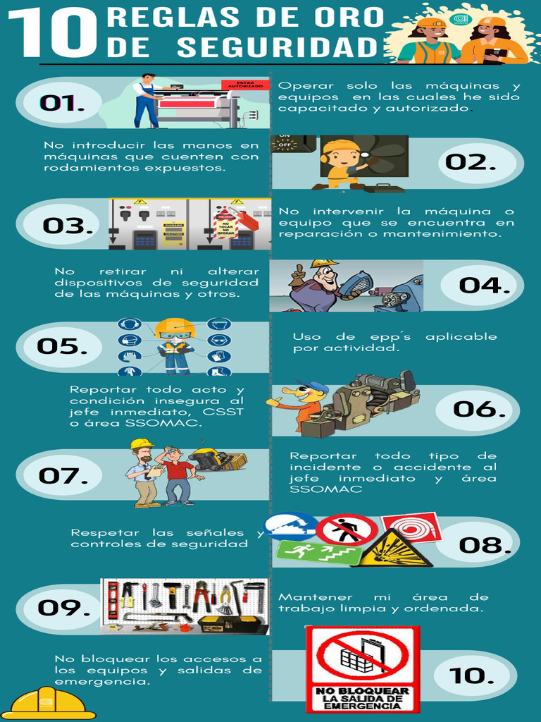 10 Reglas de Oro de SST | PDF