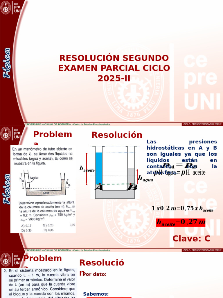 Resolucion Del Segundo Parcial Uni 2025 Dos | PDF | Termodinámica ...