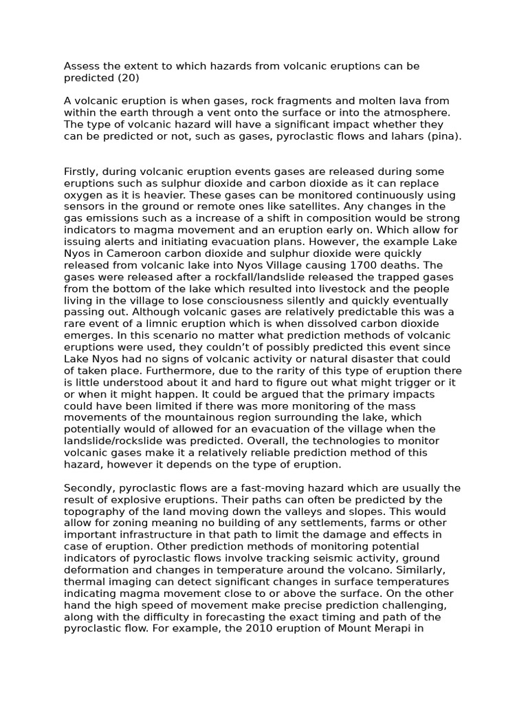 My Lovely 1000 Word Essay Mwah | PDF | Volcano | Types Of Volcanic ...