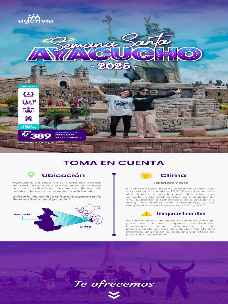 Semana Santa 2025 en Ayacucho: Tour y Clima | PDF | Clima templado