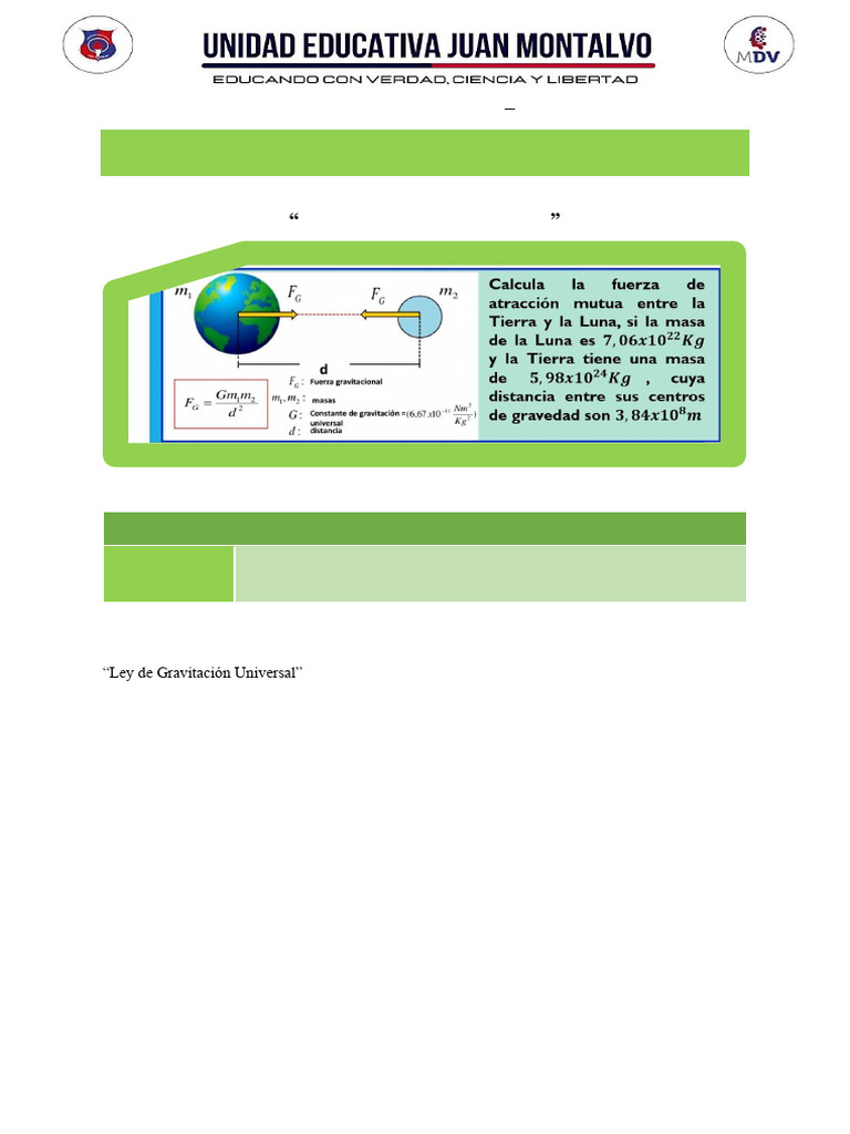 Ciencias Naturales 10mo EGB U3 S4 | PDF | Peso | Gravedad