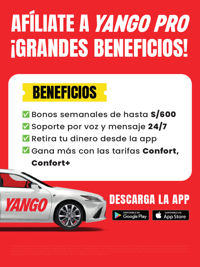 Beneficios y Bonos de Yango Pro | PDF