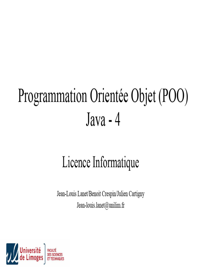 Introduction à l'Héritage en Java POO | PDF | Classe (informatique ...