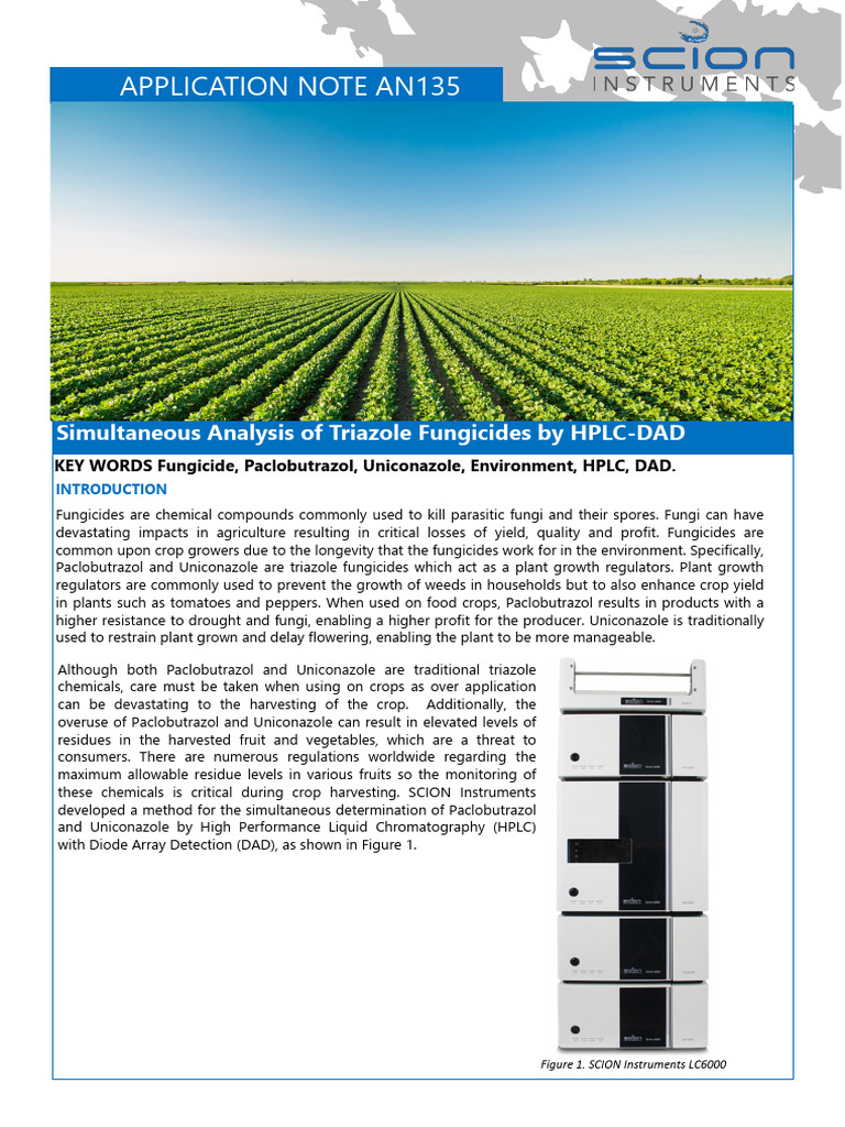HPLC-DAD Analysis of Triazole Fungicides | PDF | Chromatography ...