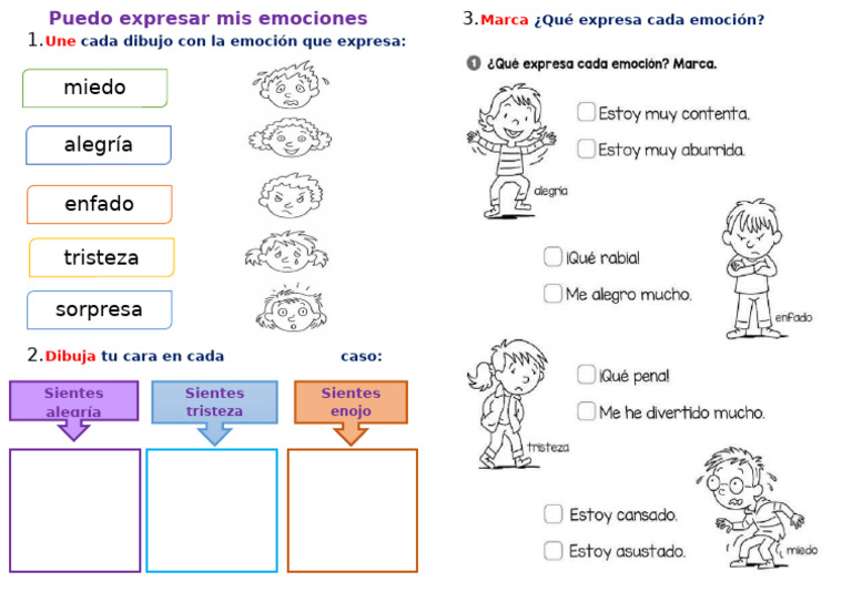 Actividades para Expresar Emociones | PDF