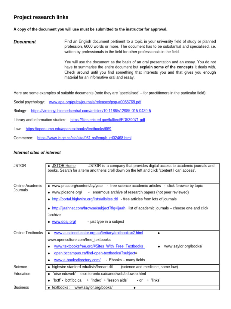 Specialized Document Research Guide | PDF | Academic Journal | Academic ...