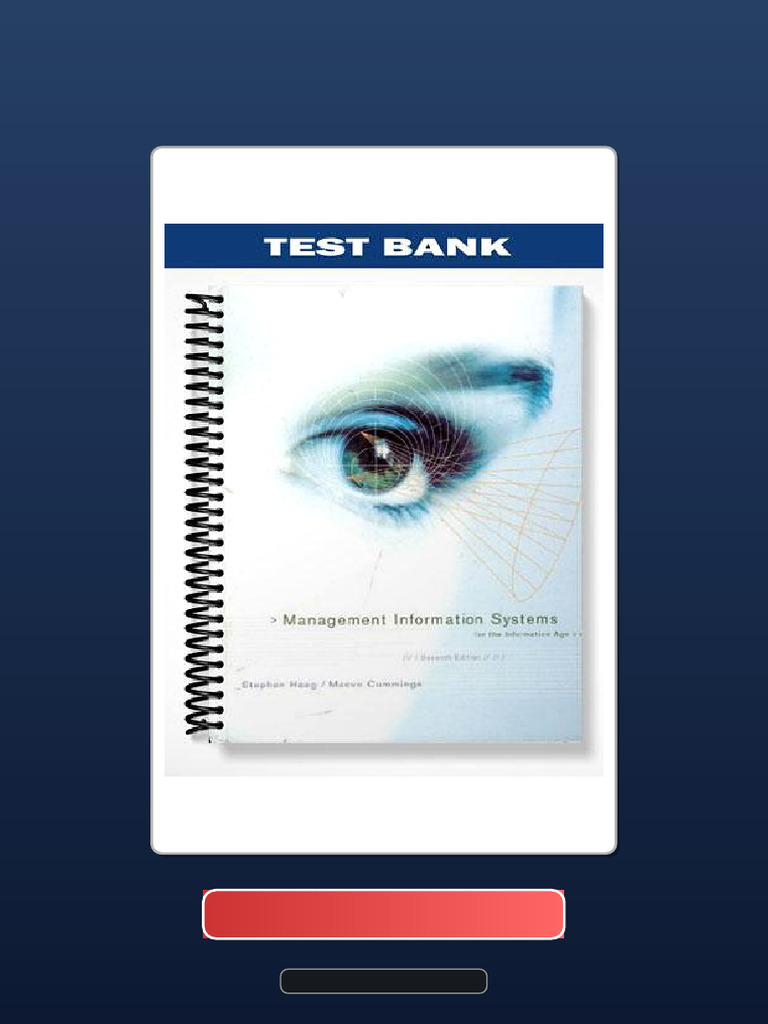 Test Bank For Management Information Systems 7th Edition by Haag FULL ...