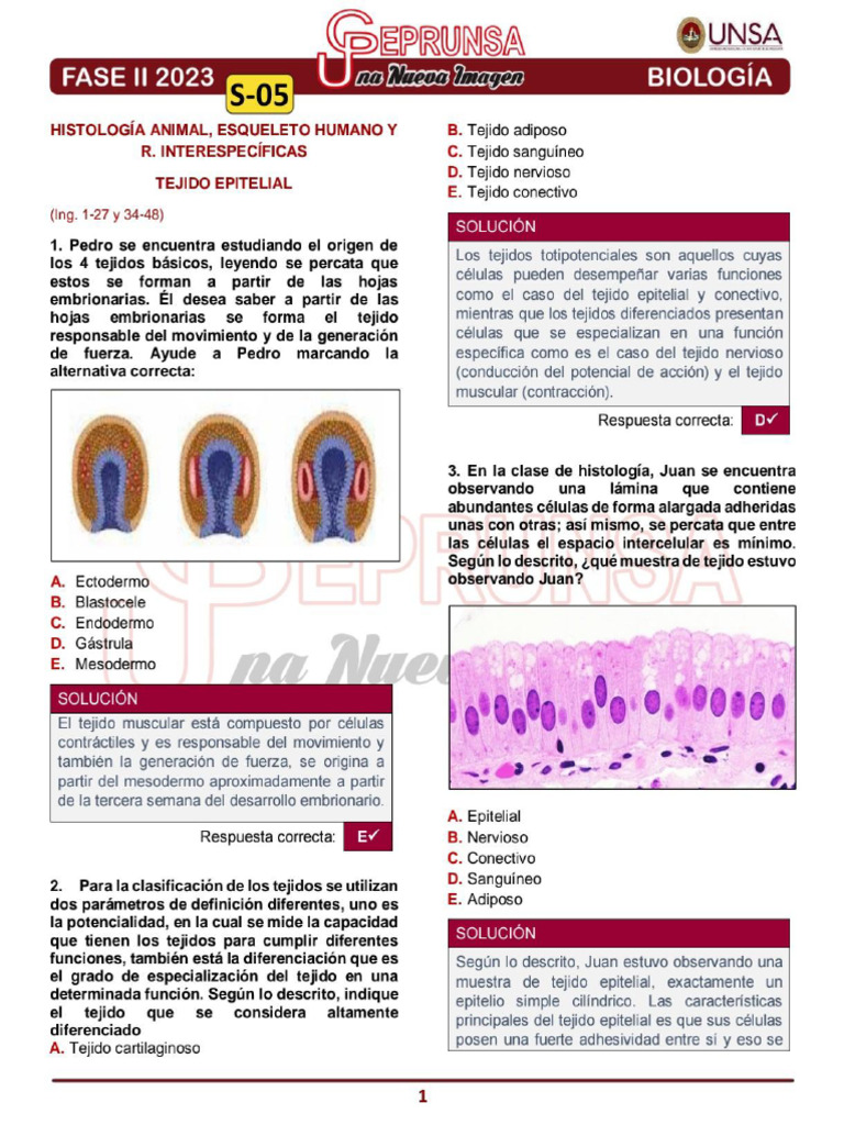 S - 05 Biología Ingenieria Ceprunsa 2da Fase | PDF
