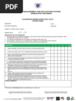 Classroom Observation Tools Pdf Learning Teachers