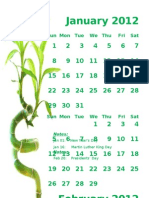 2012 Monthly Calendar Portrait 11