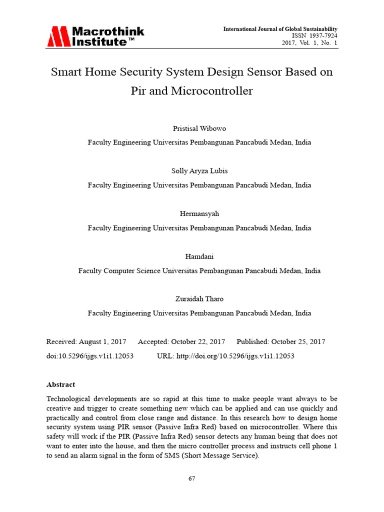 Smart Home Security System Design | PDF | Computer Engineering | Equipment