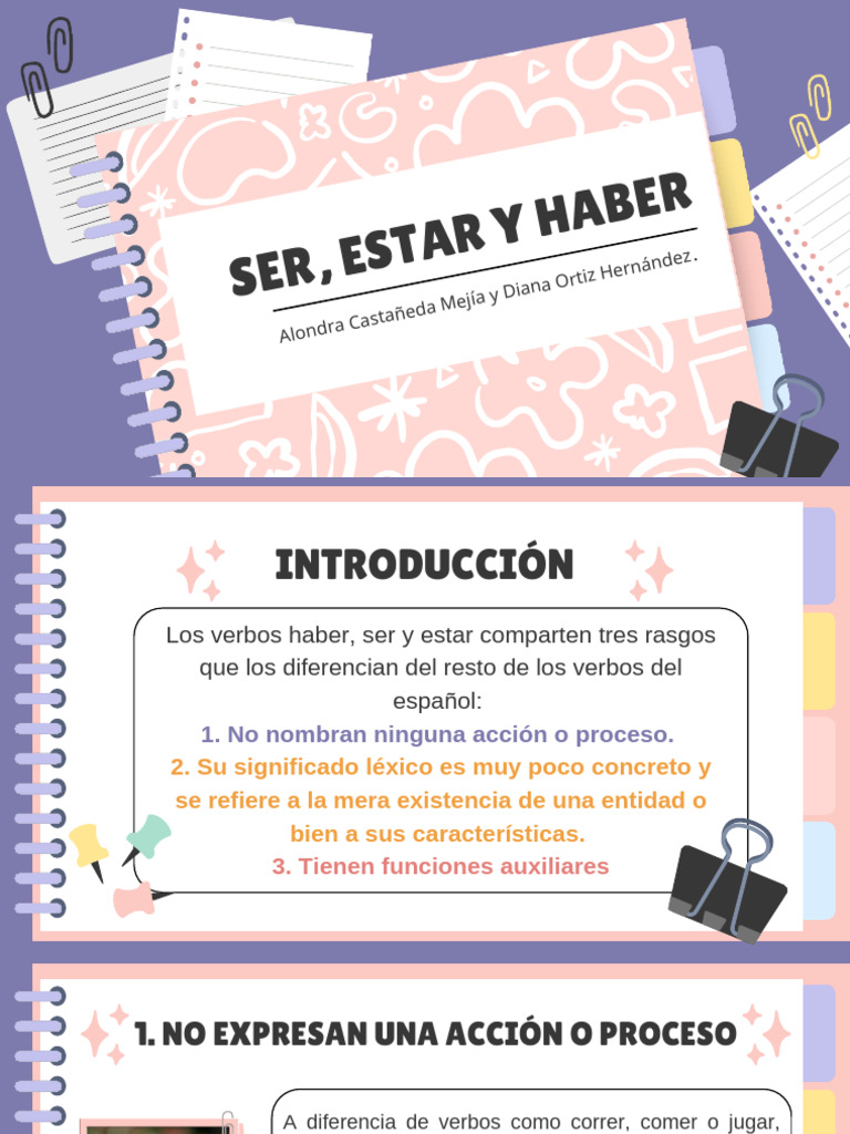 Uso y funciones de ser, estar y haber | PDF | Verbo | Asunto (gramática)