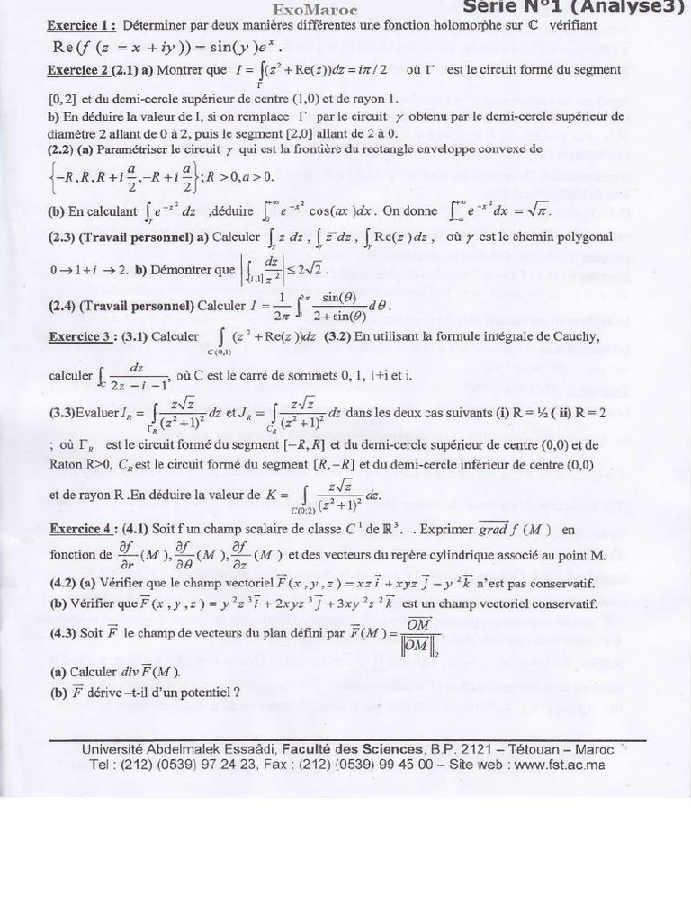 Analyse 3 SMP 5 | PDF