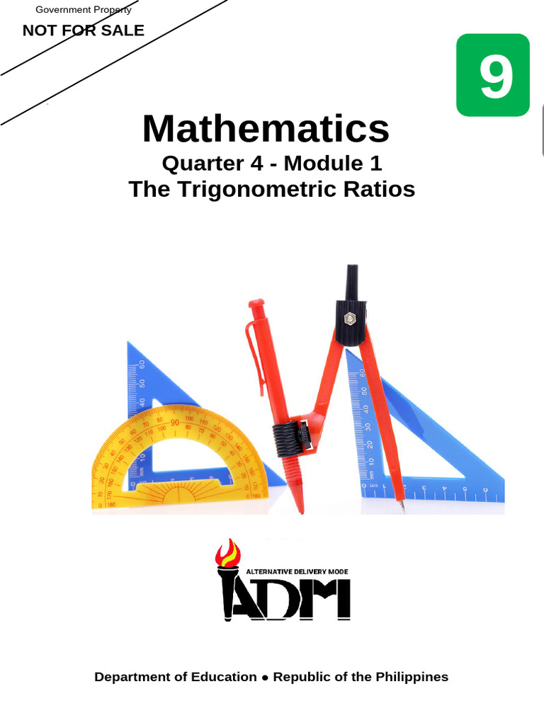 Math9 Q4 Week1 Thetrigonometricratios V4 Pdf Trigonometry Geometry
