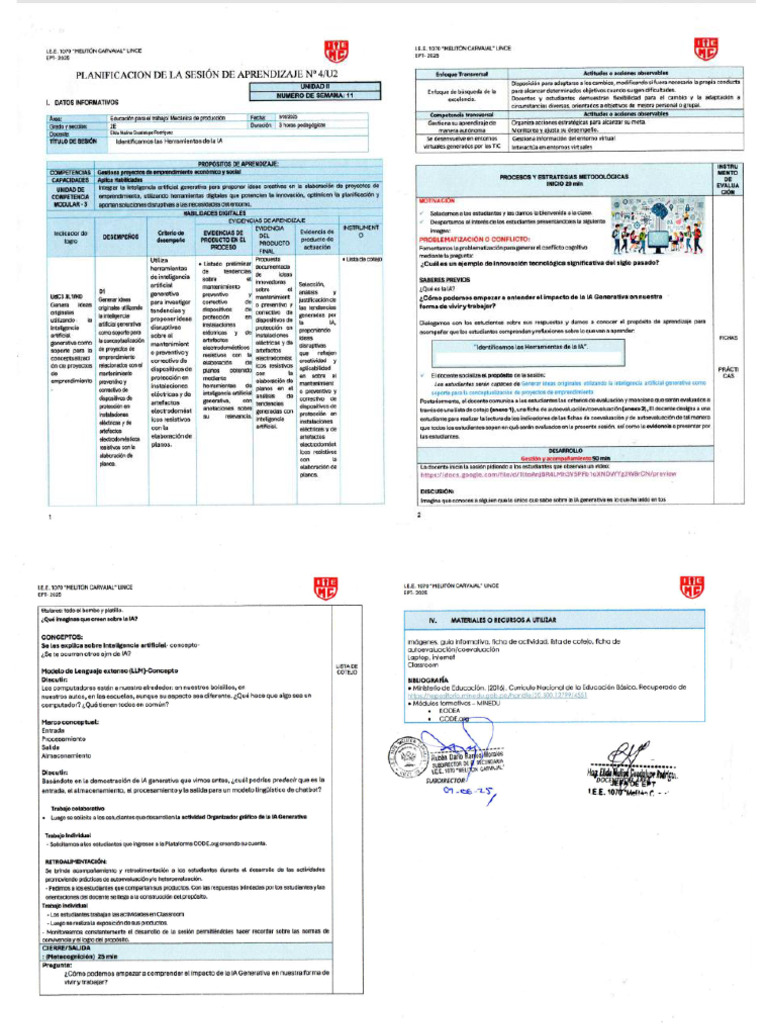 Sesión de IA - Elida - 2E - Melitón Carvajal | PDF