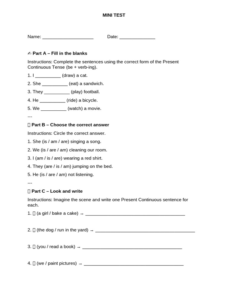 Mini Test | PDF