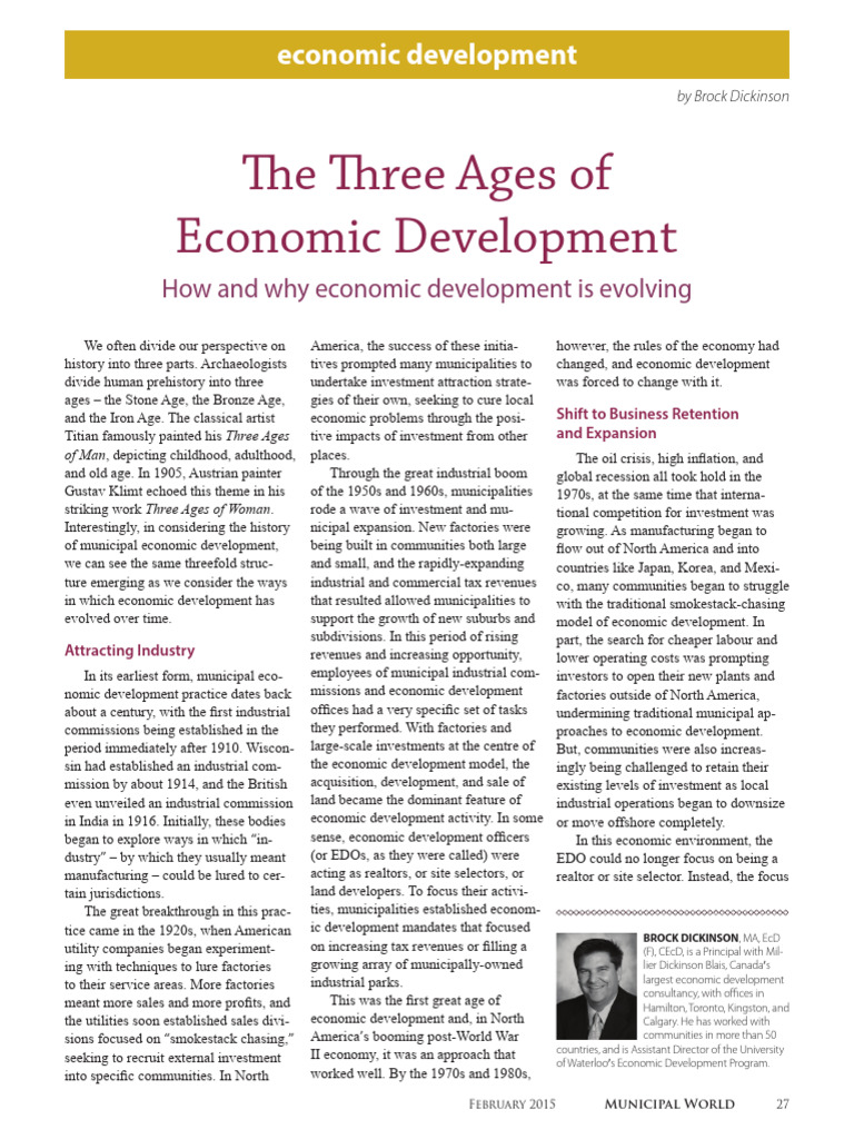 The Evolution of Economic Development | PDF | Economic Development ...