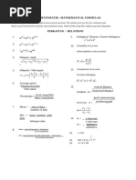 Formula Matematik Tingkatan 2 | PDF