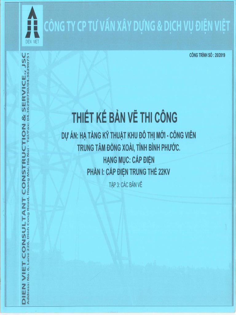HS TKBVTC Hang Muc Cap Dien (Cap Dien Trung the 22kV) | PDF