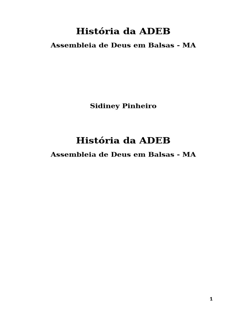 História Da ADEB | PDF