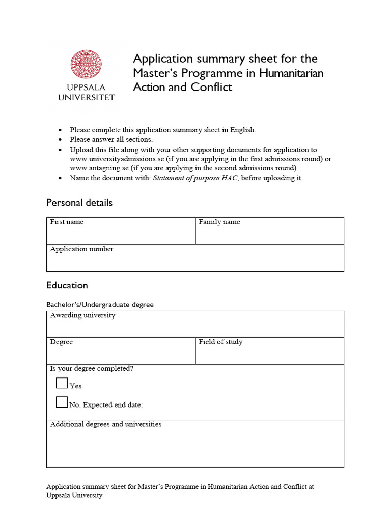 C 271548 L 3 K Humanitarian Action Application Summary Sheet 23 24 | PDF