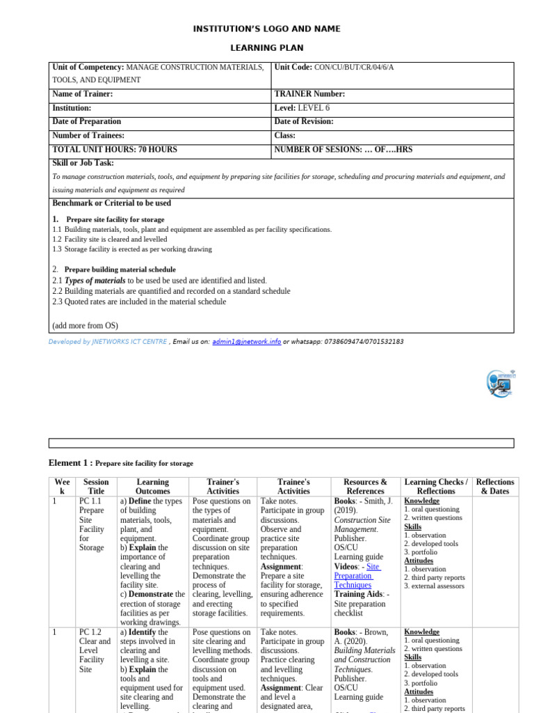 Manage Construction Materials & Tools | PDF | Learning | Inventory