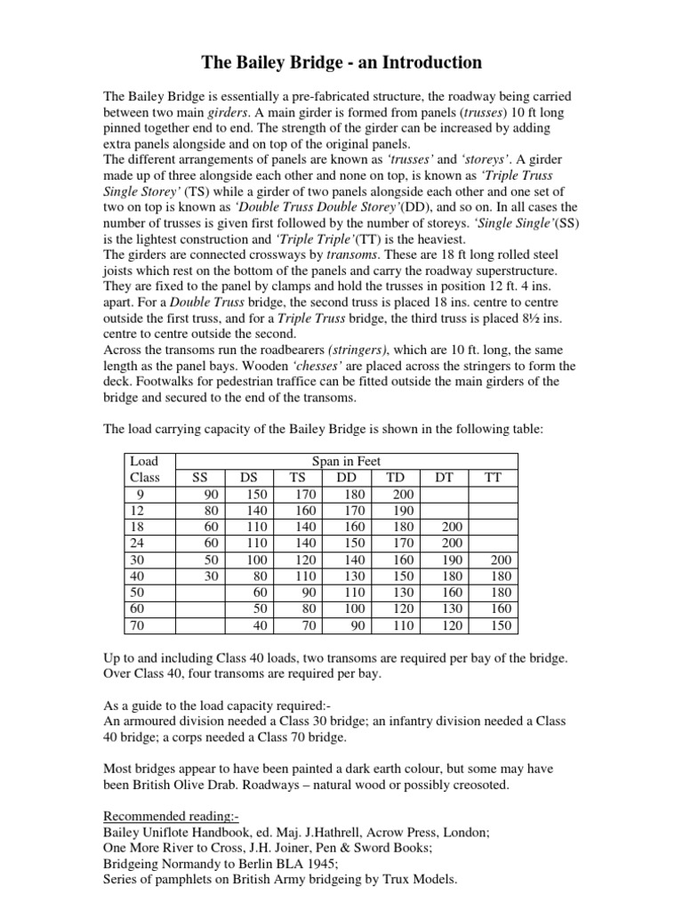 The Bailey Bridge | PDF | Bridge | Truss