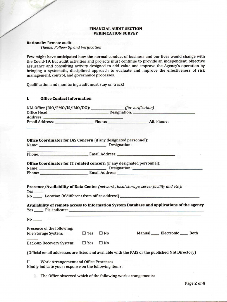 Ecopy of FAS Verification Survey | PDF