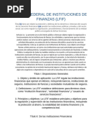 CUSF y LISF: Normativa de Seguros en México | PDF | Seguro | Bancos