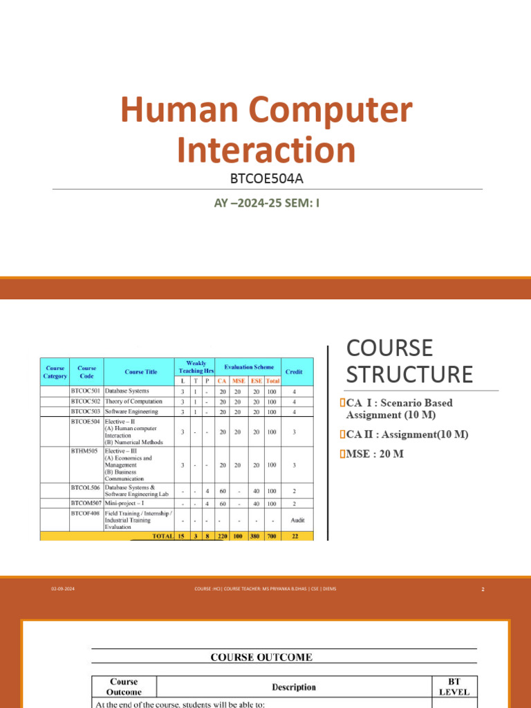 Human-Computer Interaction Course Overview | PDF | Graphical User ...