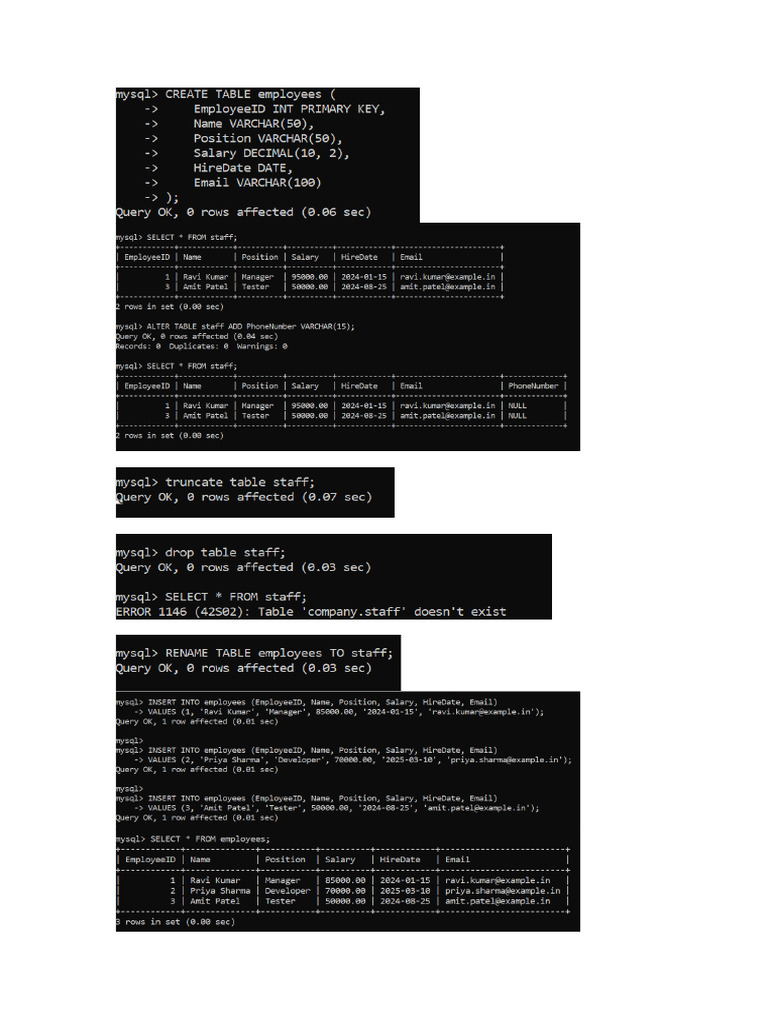 Dbms Codes | PDF