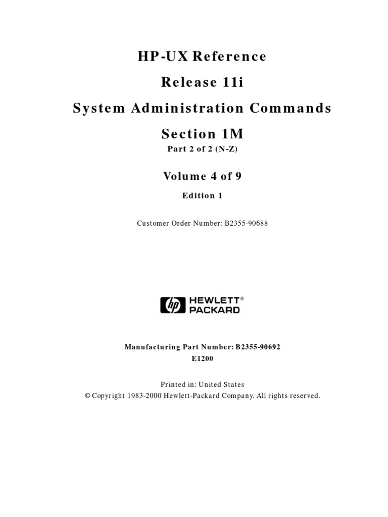HP UX All Commands. | PDF