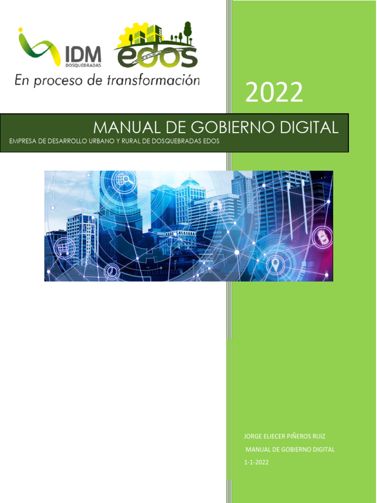 Manual de Gobierno Digital 2022 | PDF | Gobierno E | La seguridad ...
