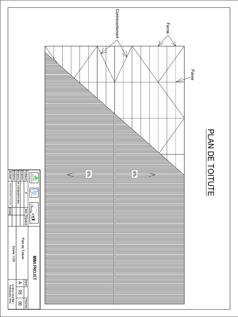 Plan De Toiture Mini Projet Master 1 PDF