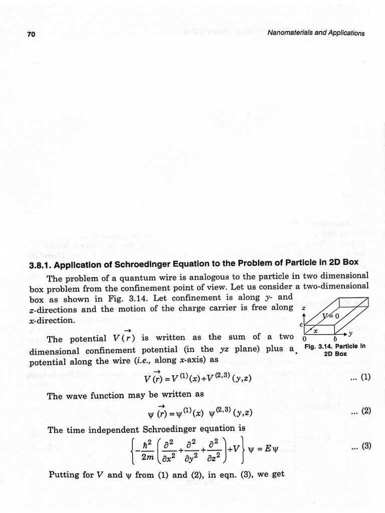 9 Application of Schrodinger Equation To Potential Box | PDF