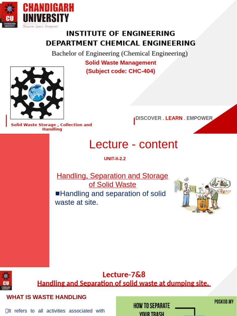 Solid Waste Handling and Separation Guide | PDF | Recycling | Waste ...